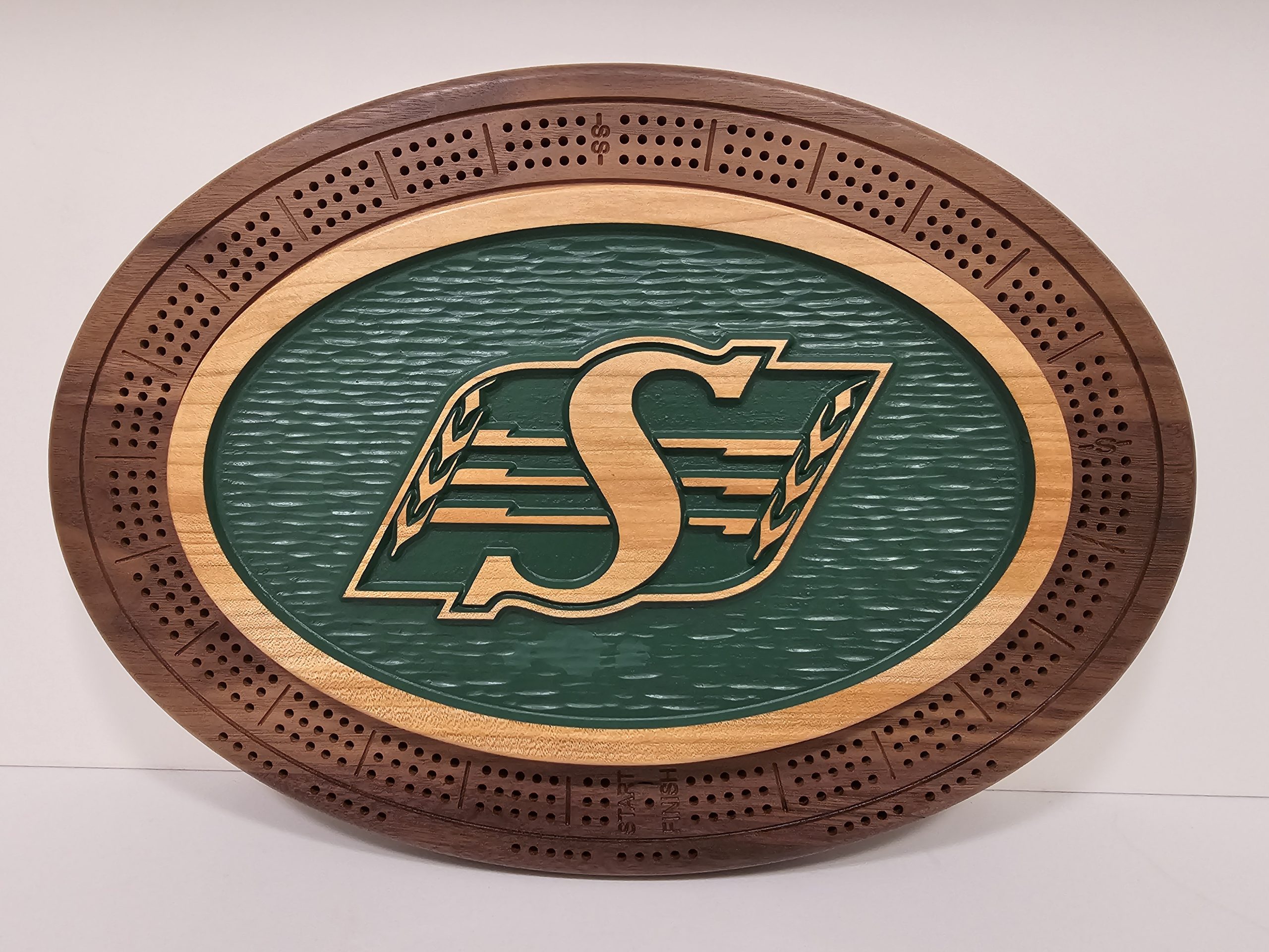 Saskatchewan Roughriders Cribbage Board