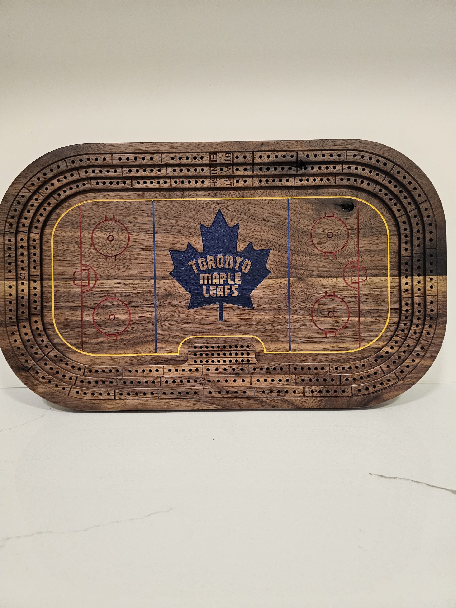 Toronto Maple Leafs Cribbage Board