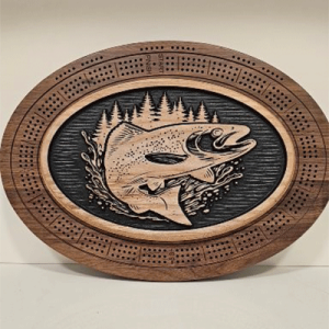 Jumping Fish Cribbage Board
