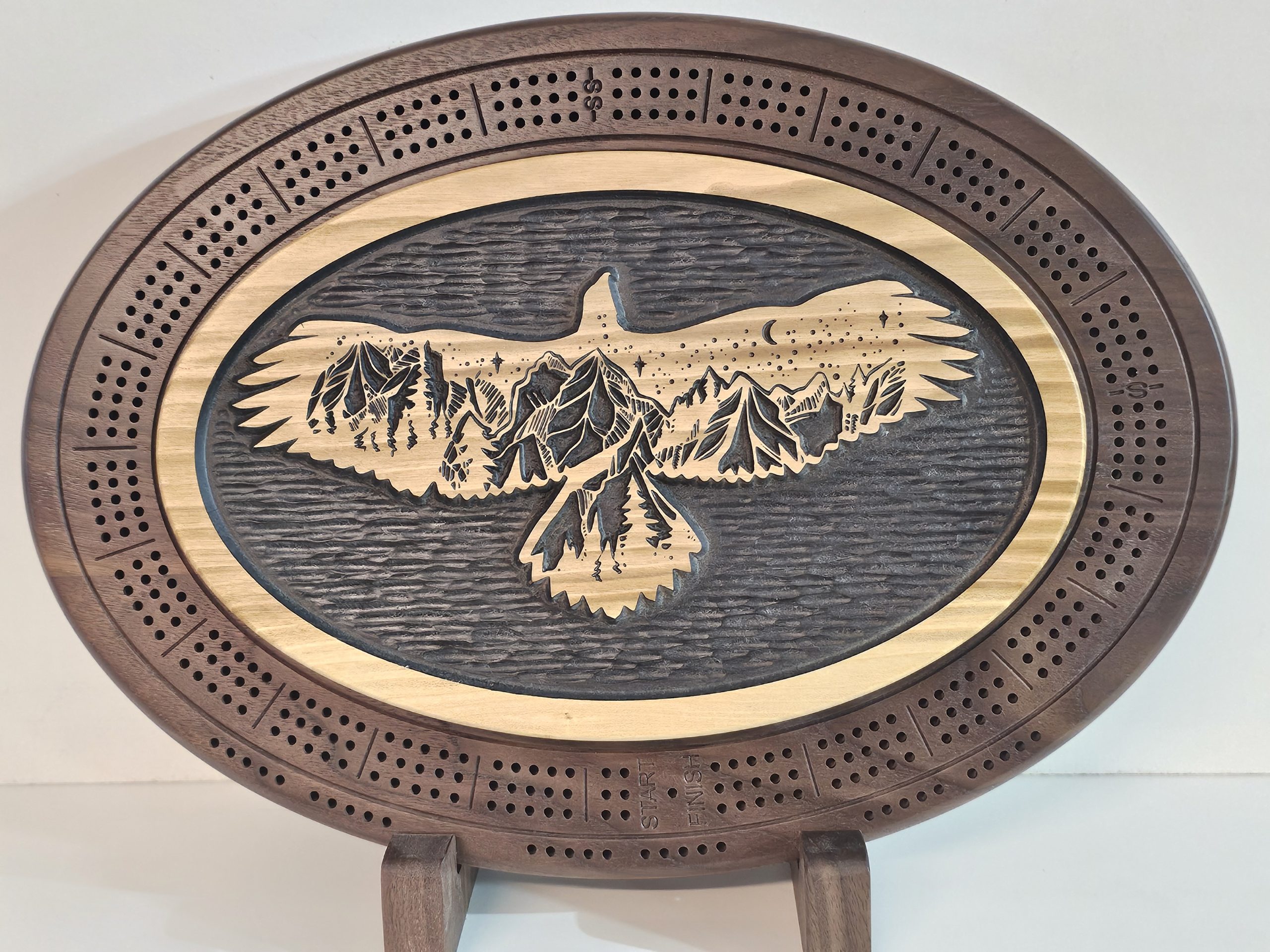 Black Eagle Cribbage Board