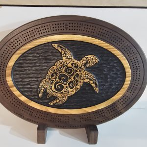 Black Turtle Cribbage Board