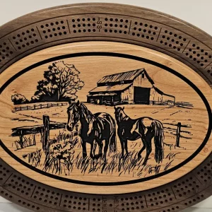 Horse Farm Cribbage Board