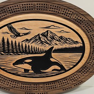 Orca Eagle Cribbage Board