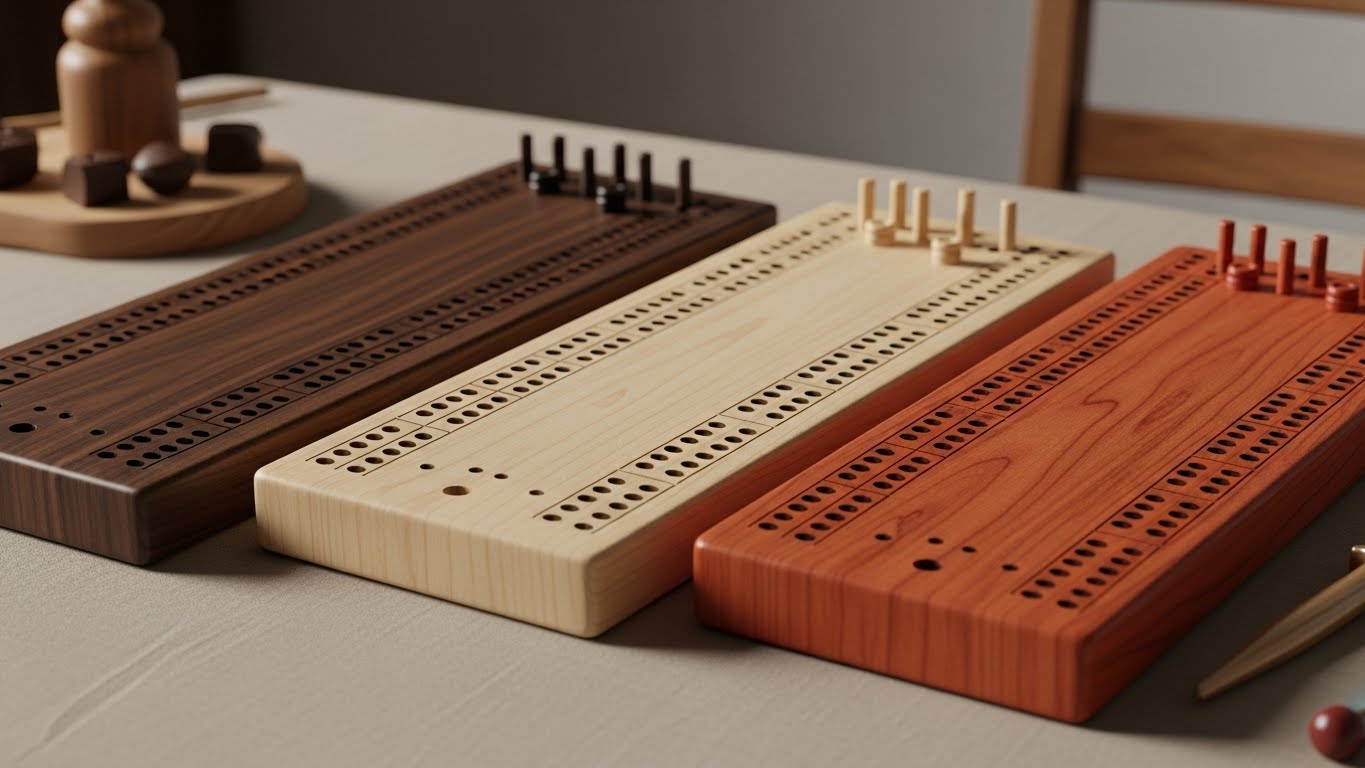 Black walnut vs. Maple vs. Cherry: choosing the perfect wood for your cribbage board